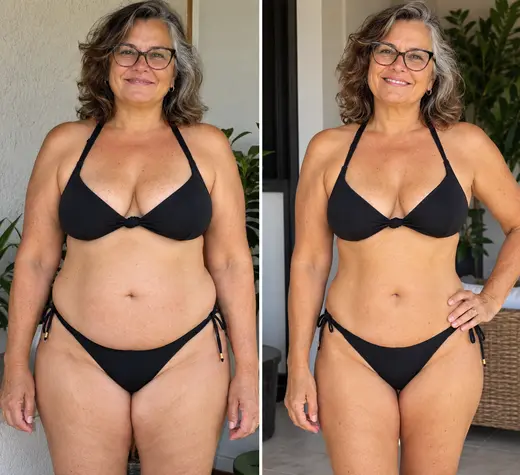 Antes e depois de cliente